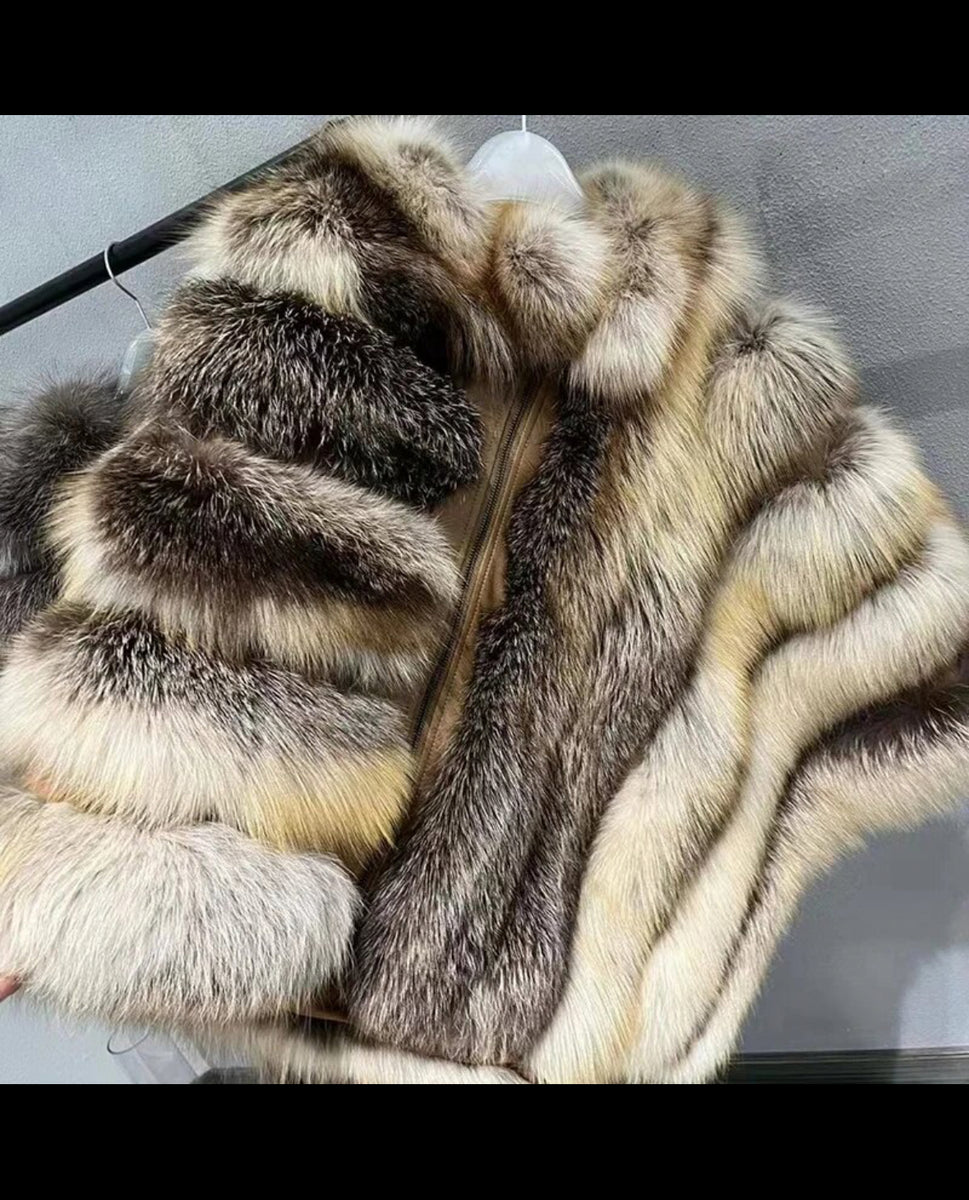Fur Poncho w/zipper-Regular size Fit – Fluffiyou