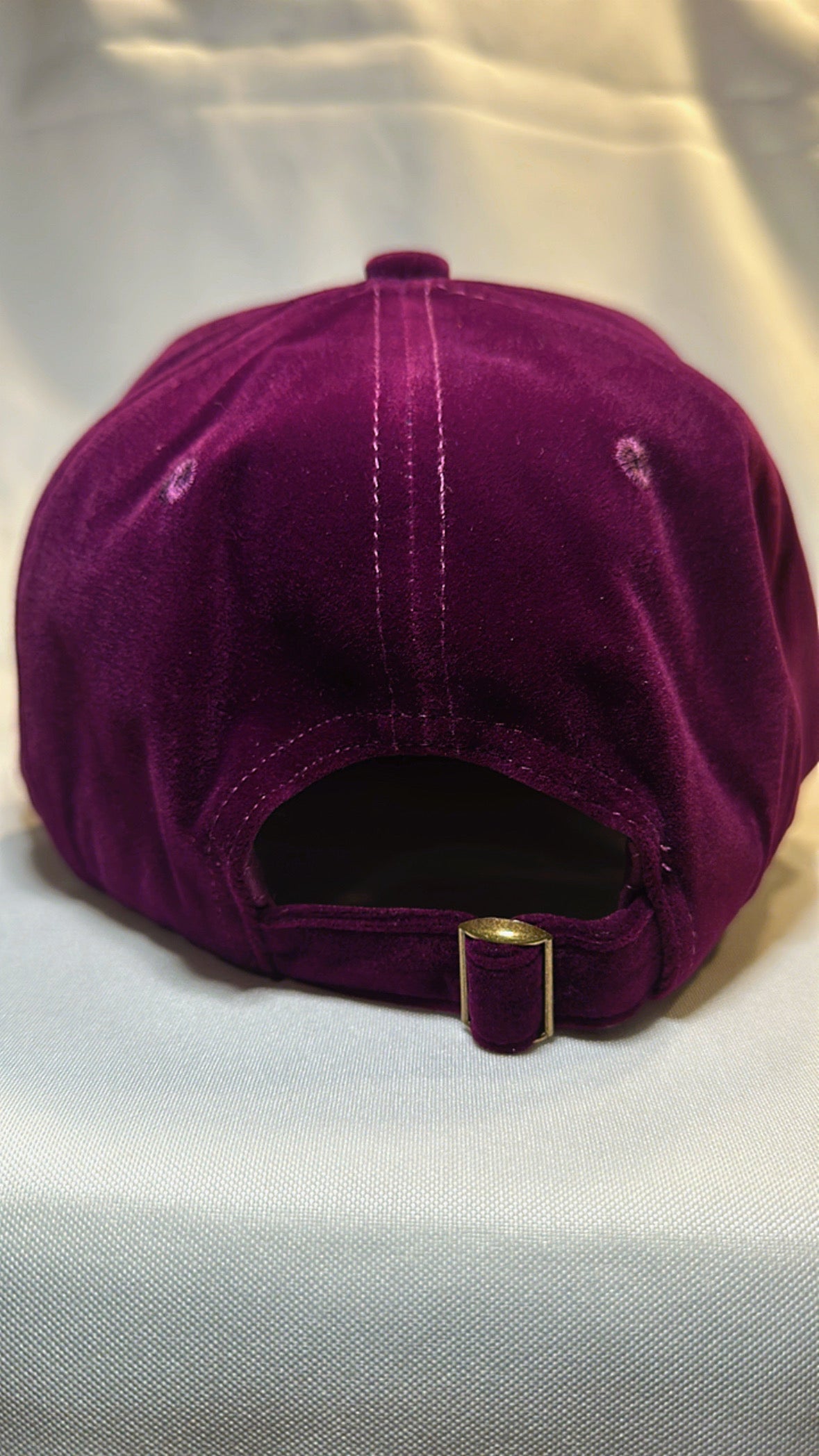 Fitted Cap - NY - Purple w/silver bling