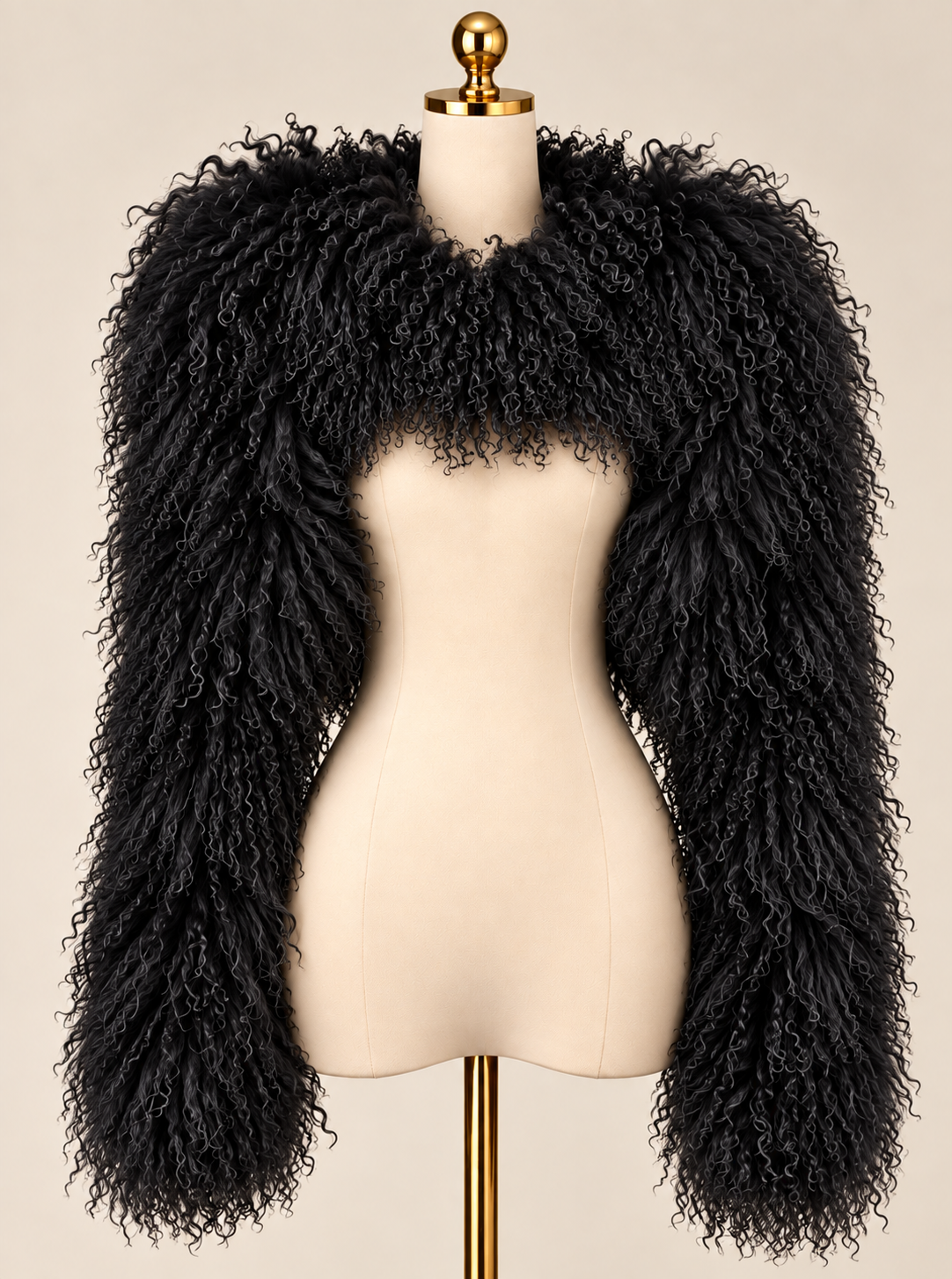 Mongolian Lamb Fur Double Sleeve -