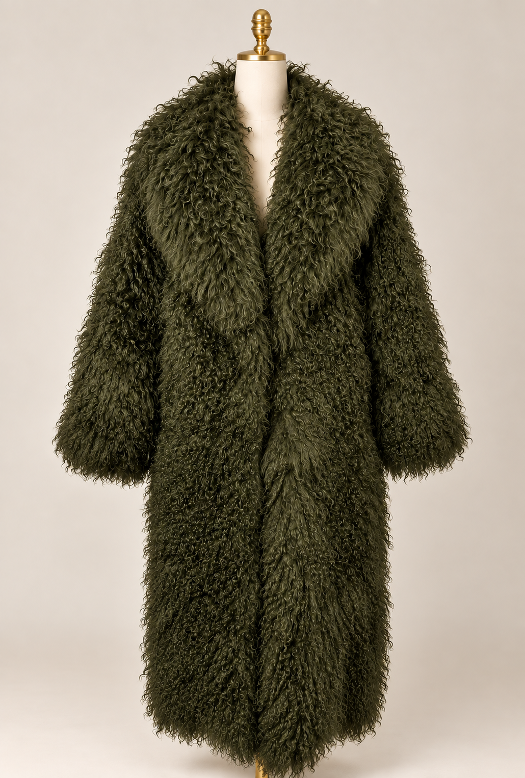 Mongolian Lamb Fur - 2 in 1 Full length  Coat
