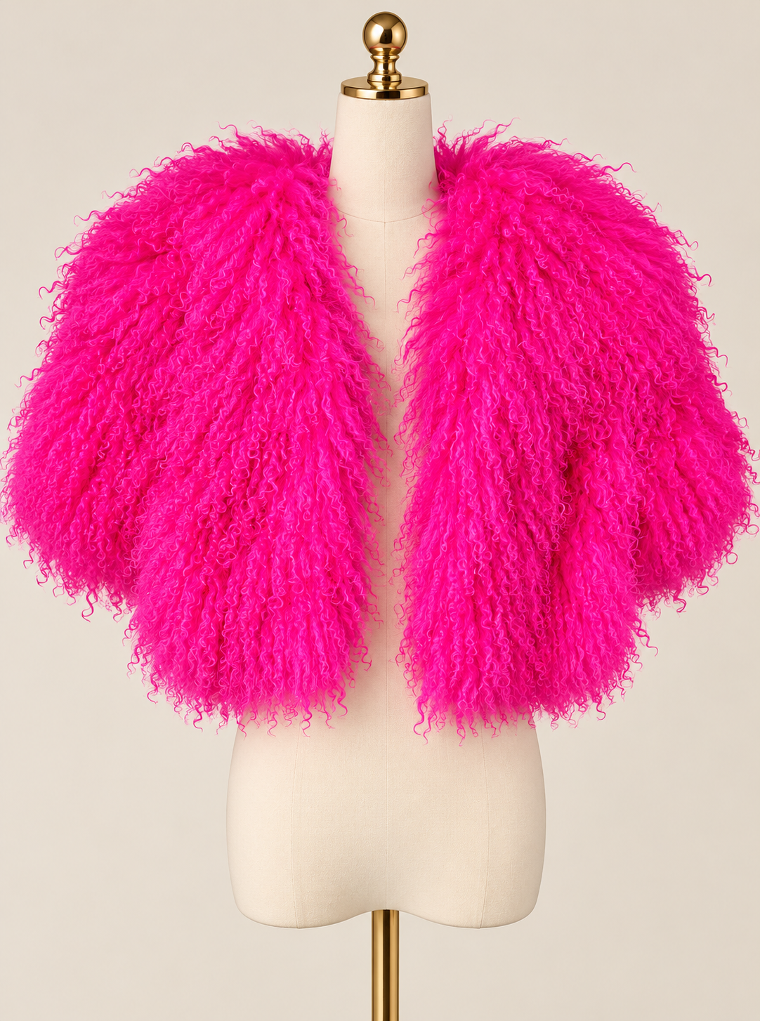 Mongolian Lamb Fur Vest to the Waist
