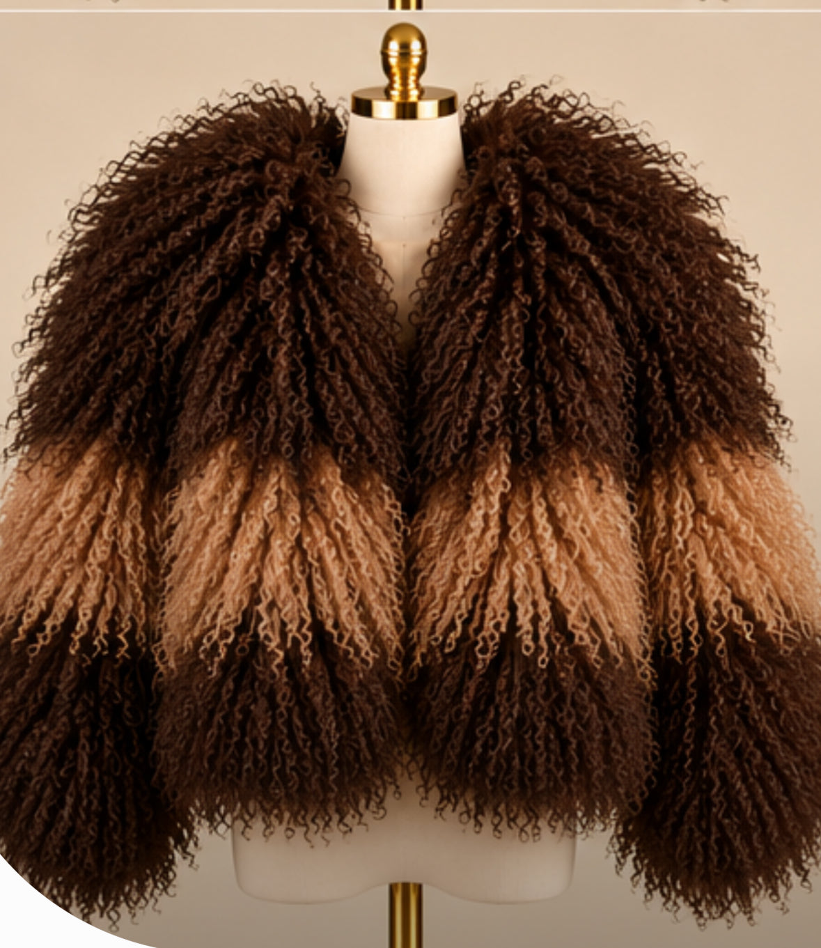 Mongolian Lamb Fur Coat - to the Waist - Custom colors