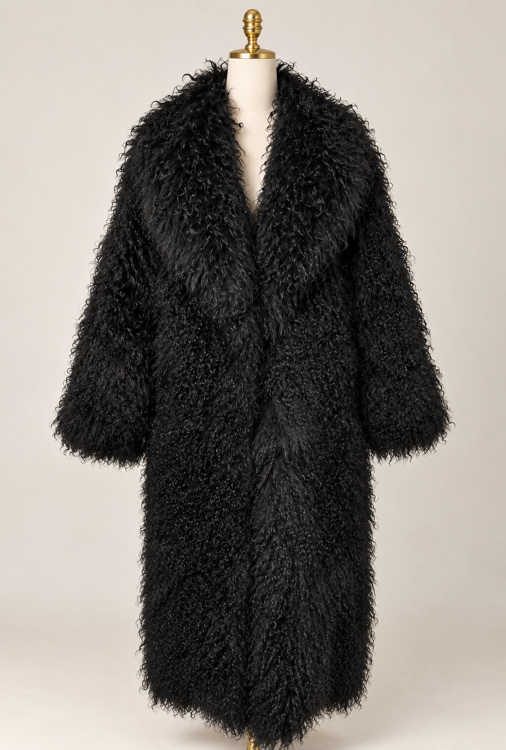 Mongolian Lamb Fur - 2 in 1 Full length  Coat