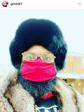 Fox Fur Jumbo Full Helmet Hat - Black