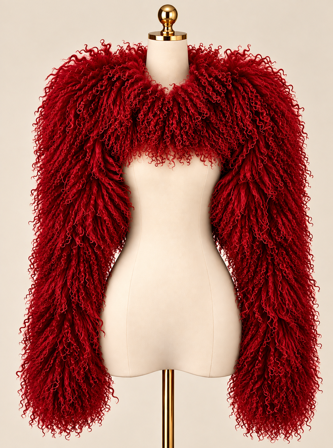 Mongolian Lamb Fur Double Sleeve -