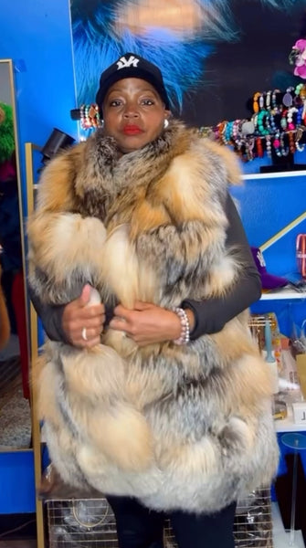 Crystal Fox Fur Vest