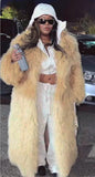 Mongolian Lamb Fur full length Coat / no zipper added