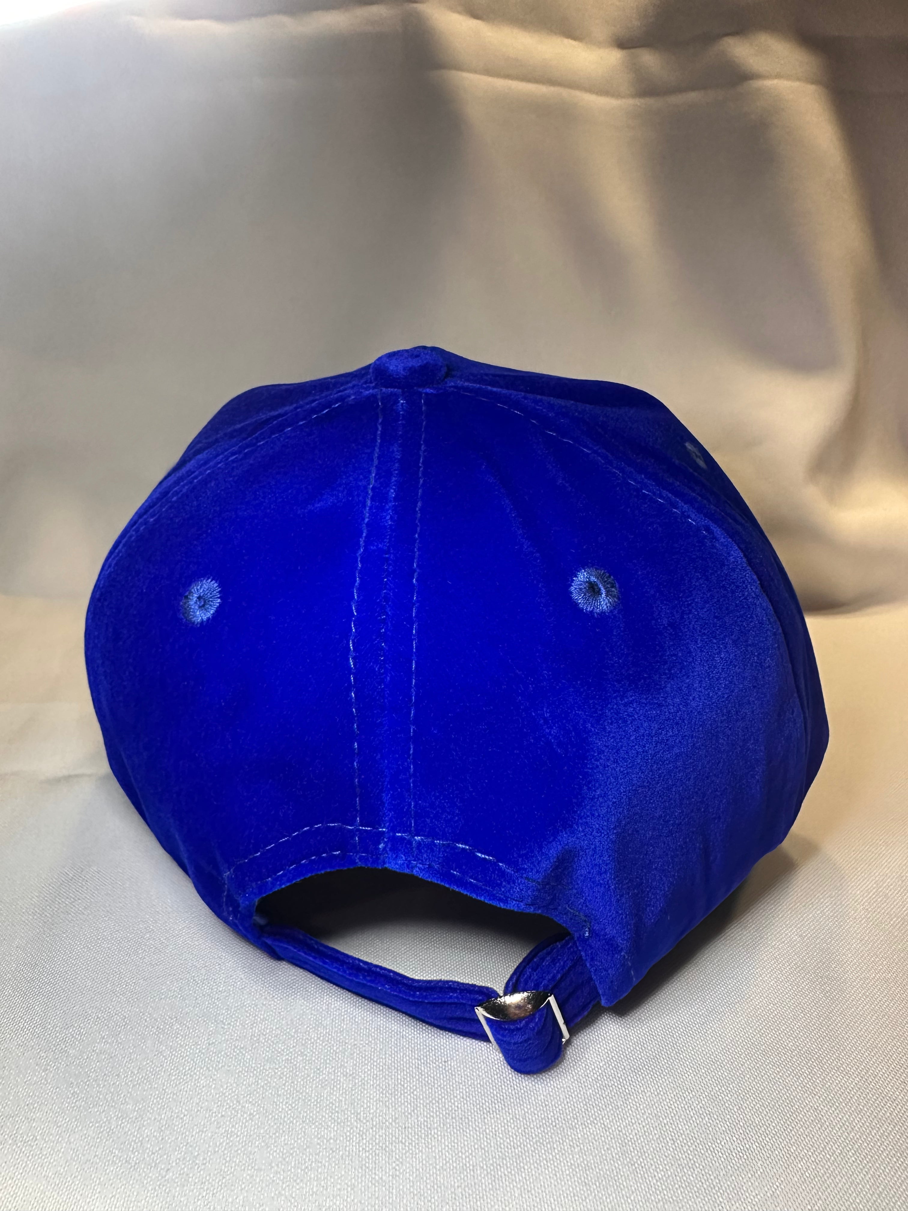 Fitted cap - NY - Royal Blue w/silver bling