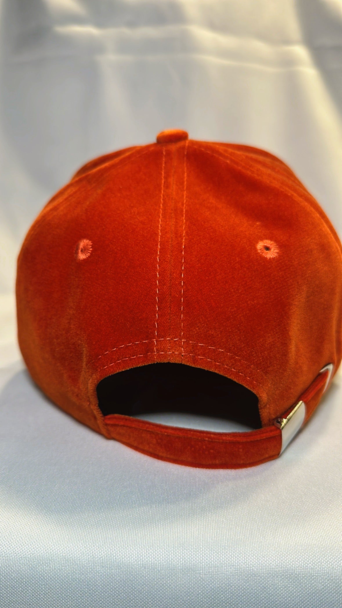Fitted Cap - NY - Cognac Orange w/silver bling