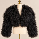 Mongolian Lamb Fur Crop Coat ( 3 row)