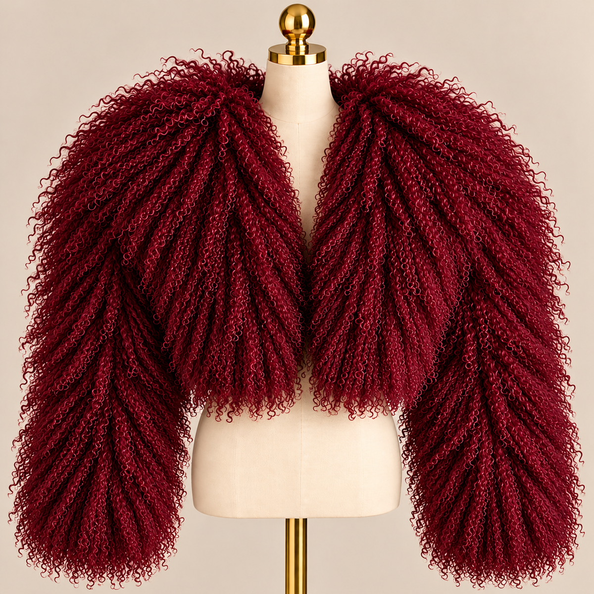 Mongolian Lamb Fur Crop Coat ( 3 row)