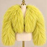 Mongolian Lamb Fur Crop Coat ( 3 row)
