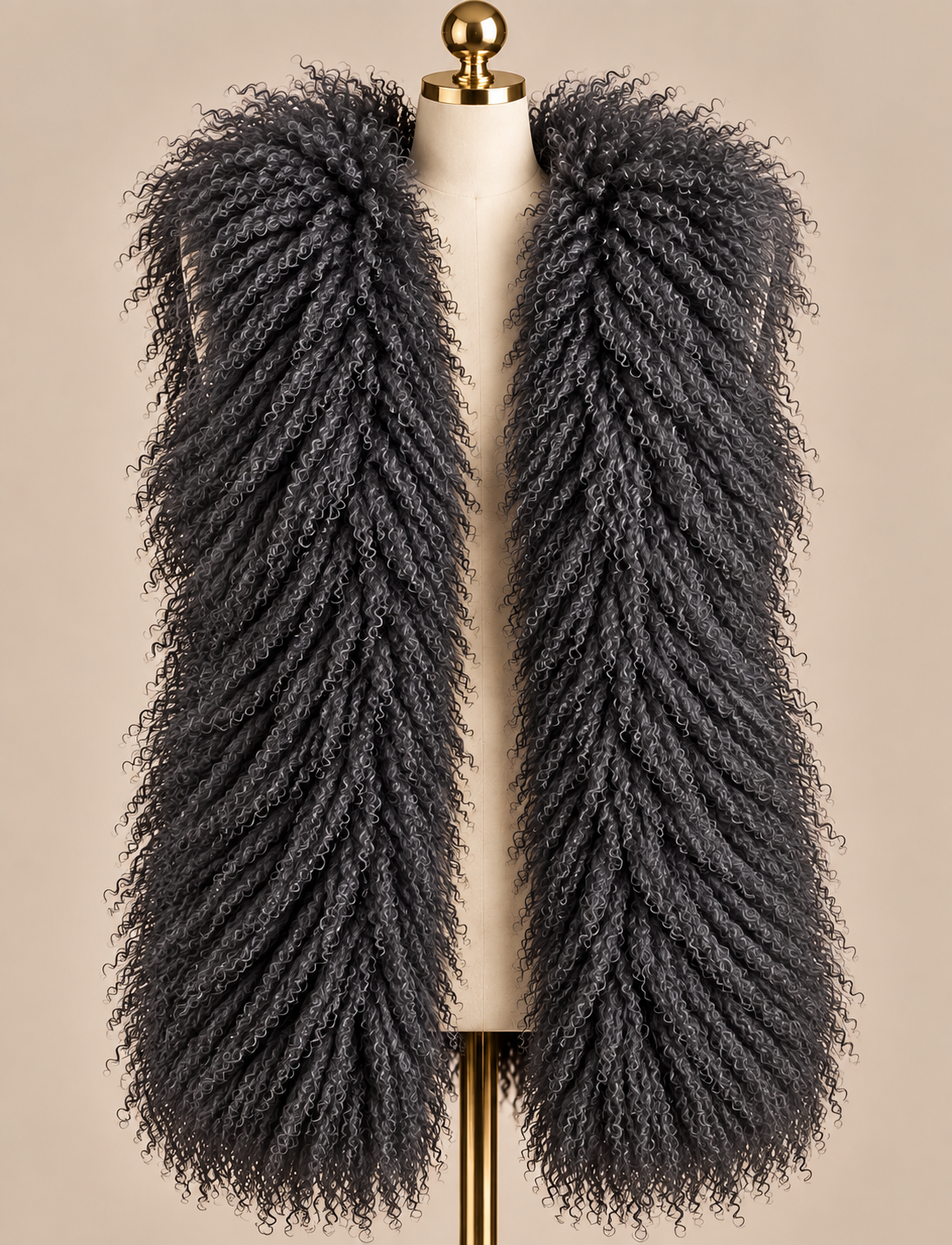 Mongolian Lamb Fur Vest - No Collar