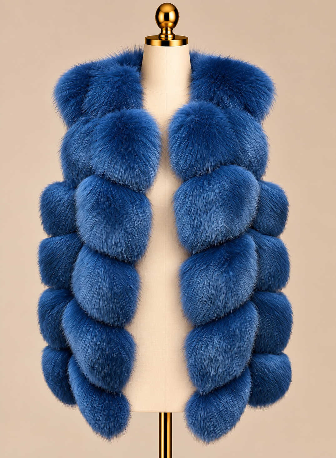 Fox Fur Vest  6 rows