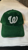 Fitted Cap - W - dark Green w/silver bling