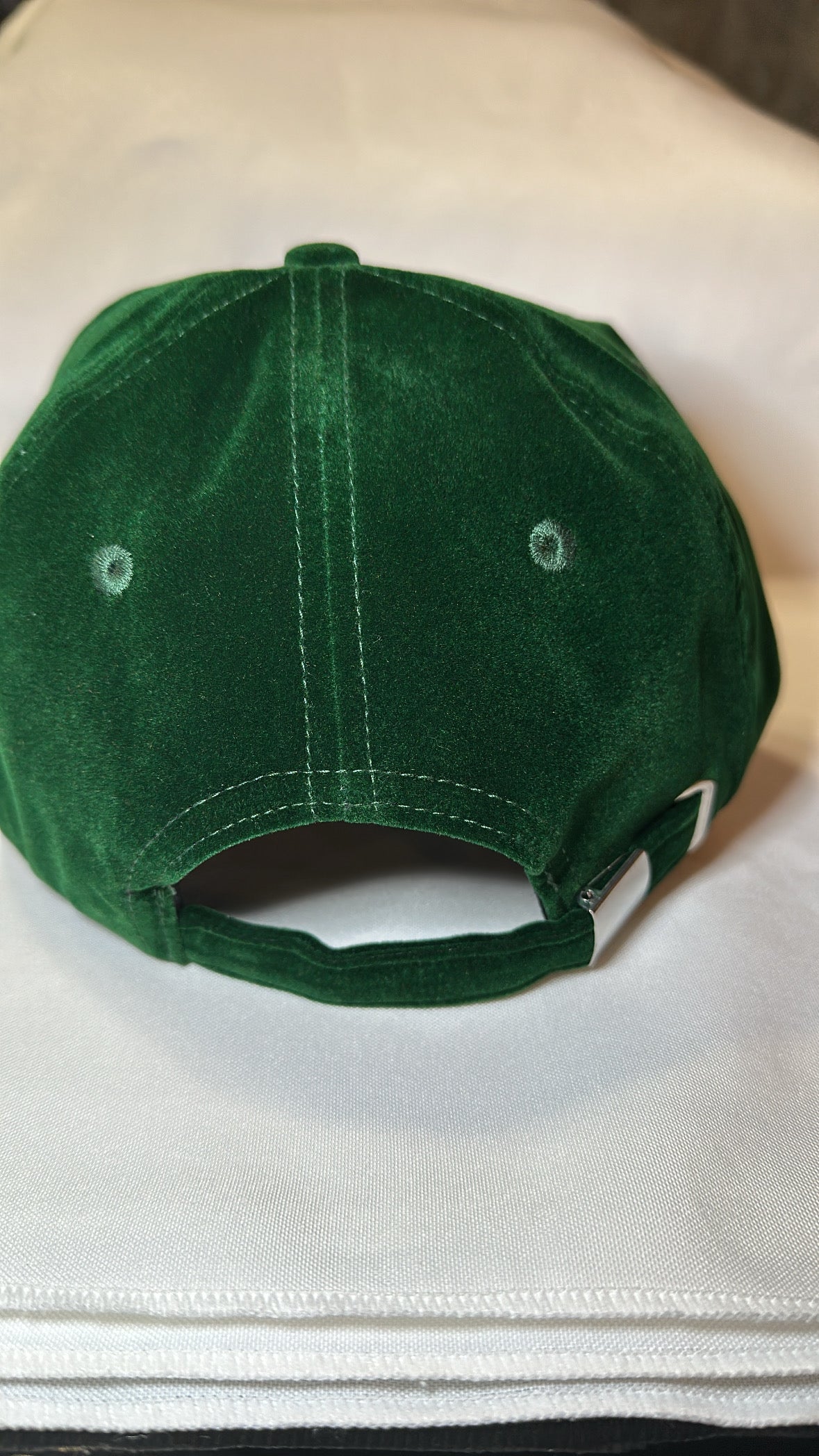 Fitted Cap - W - Dark Green w/silver bling
