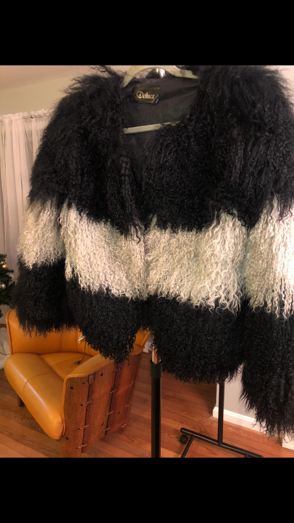 Mongolian Lamb Fur Coat - to the Waist