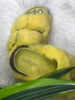 Mink fur slides -Double buckle