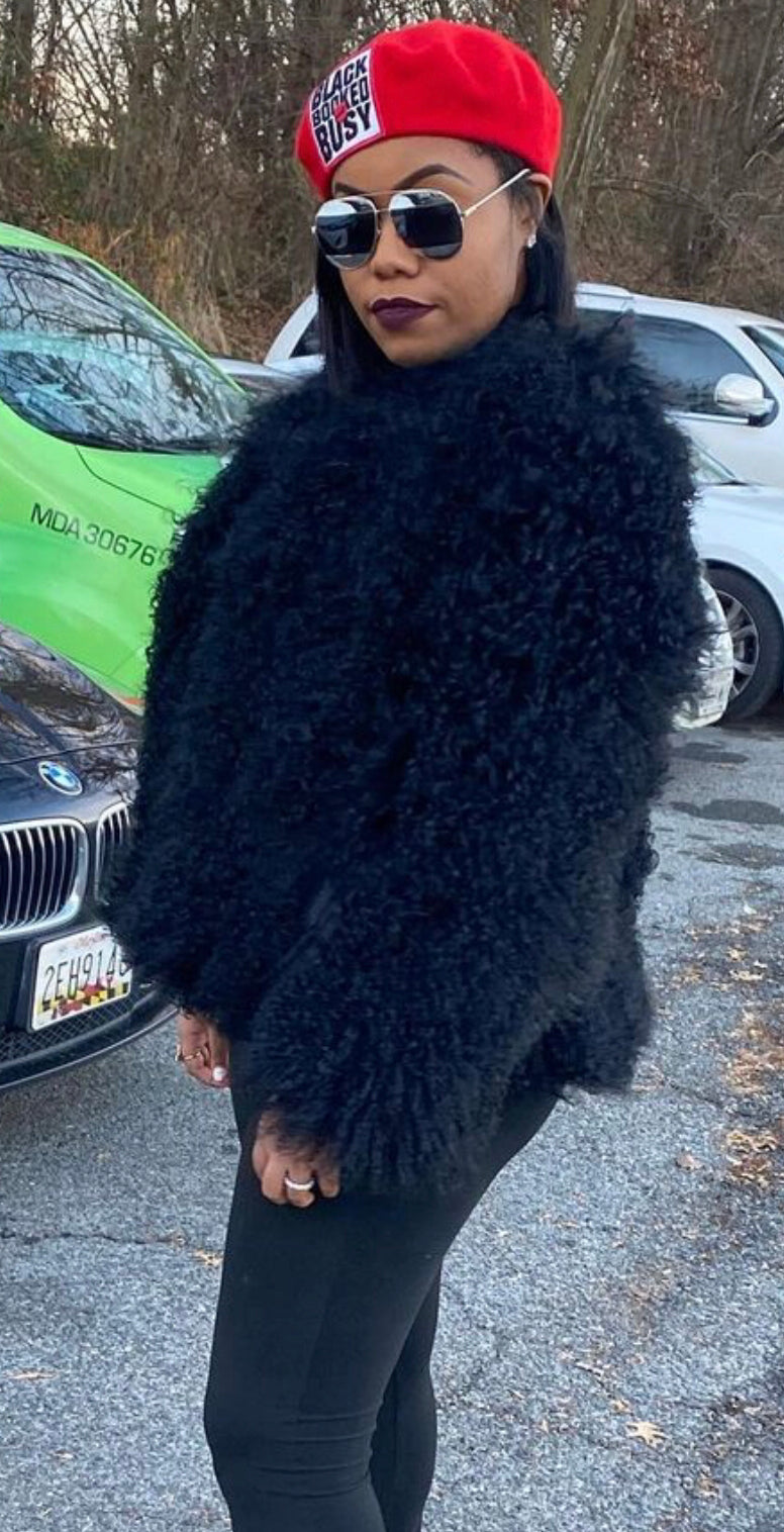 Mongolian Lamb Fur Coat - to the Waist