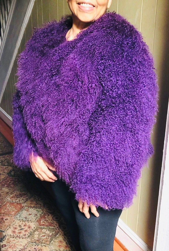 Mongolian Lamb Fur Coat - to the Waist