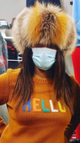 Fox Fur Jumbo Bomber Hat