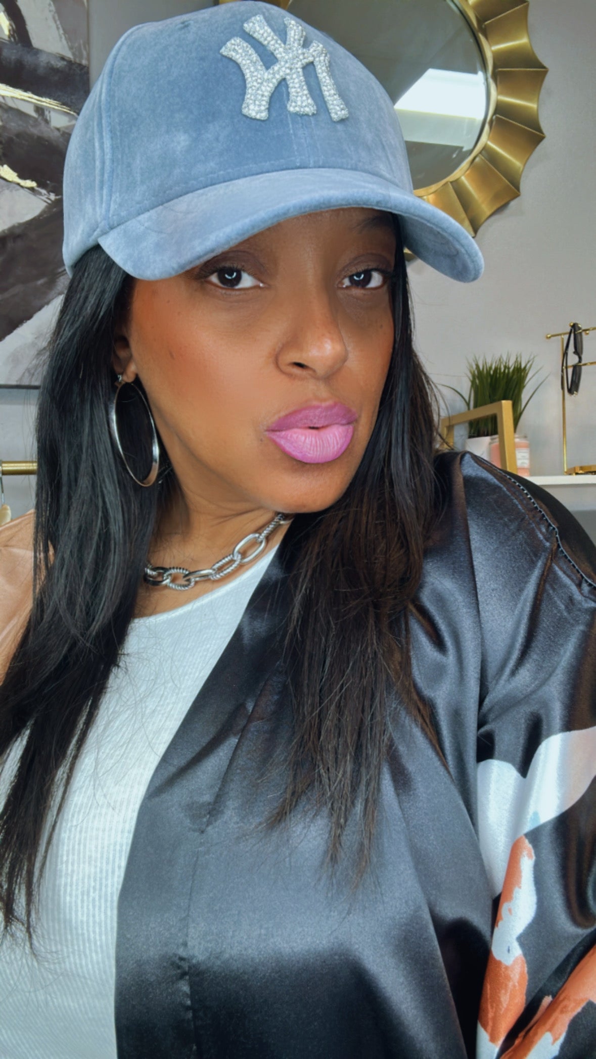 Fitted Cap -NY - Grey